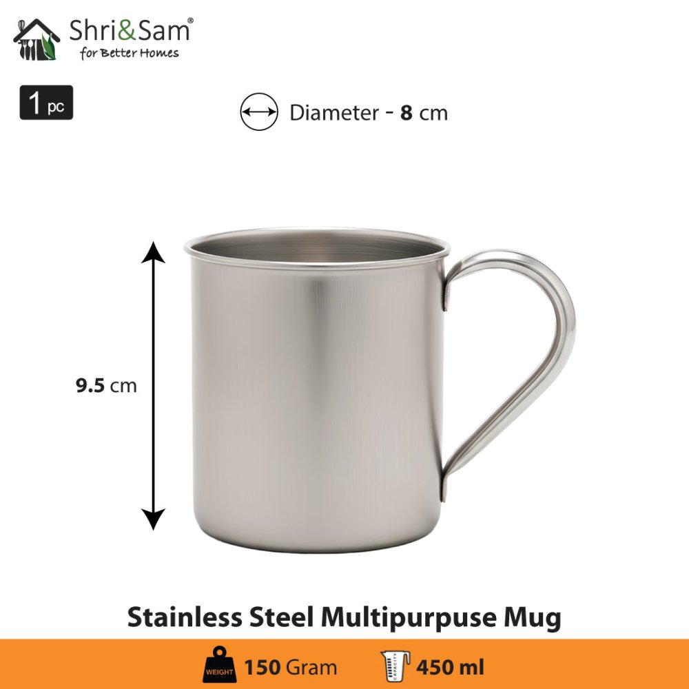 Stainless Steel Multipurpose Mug – 450 ml
