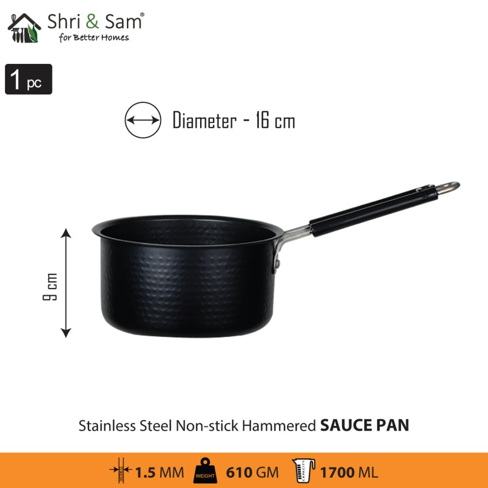 Stainless Steel Non - stick 5 PCS Hammered Cookware Set