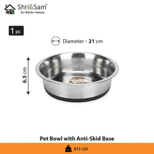 Stainless Steel Pet Bowl with Anti - Skid Base