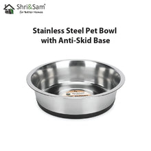 Stainless Steel Pet Bowl with Anti - Skid Base