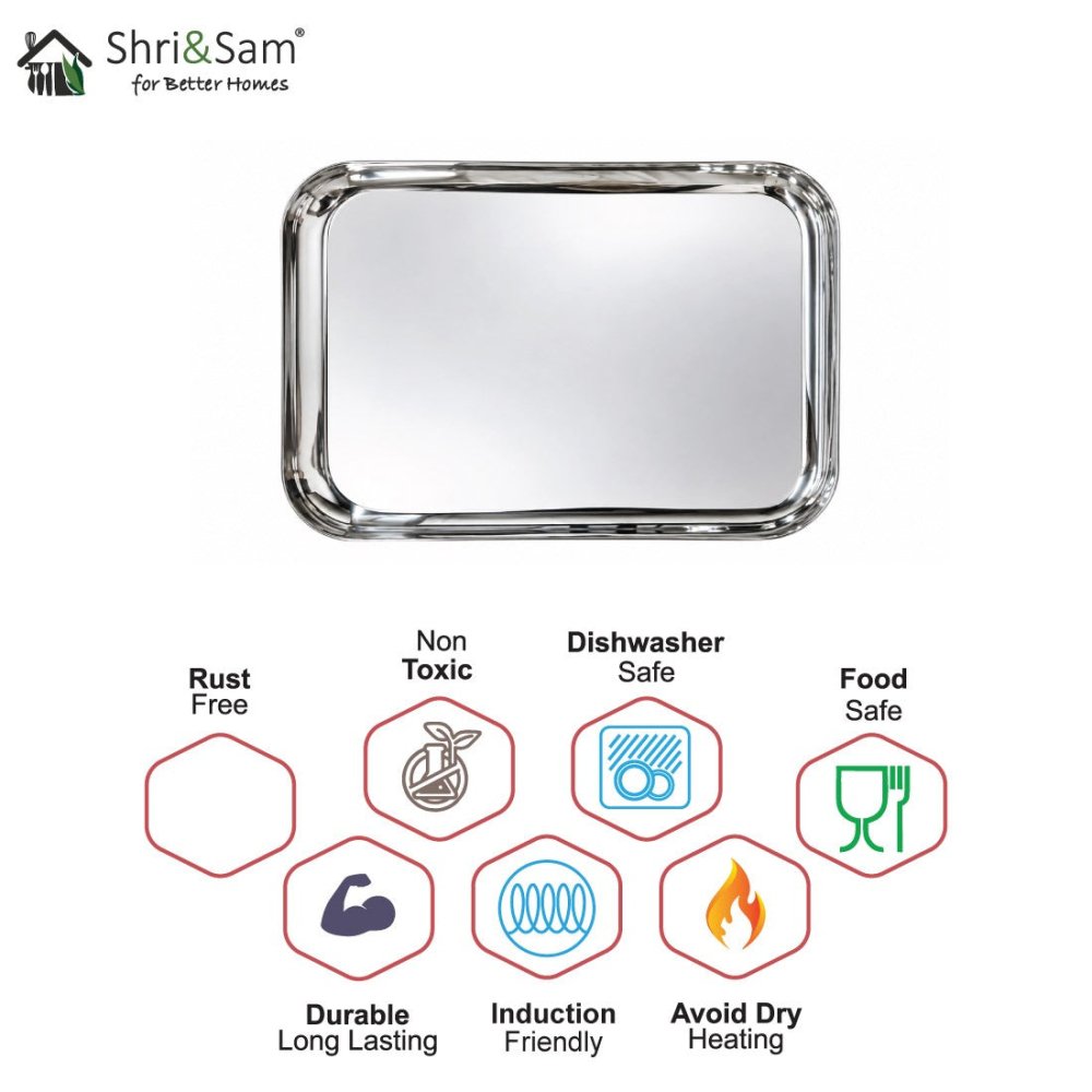 Stainless Steel Rectangular Serving Tray