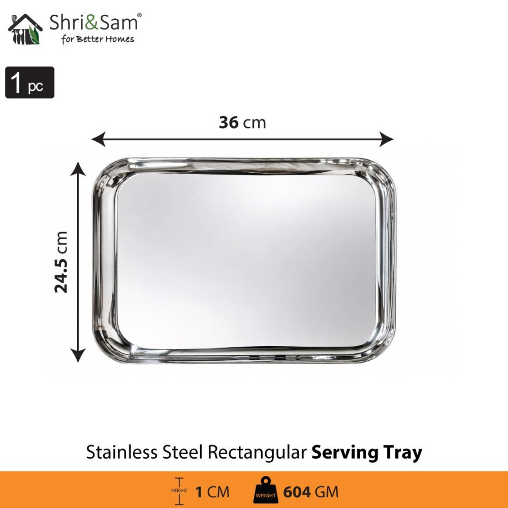 Stainless Steel Rectangular Serving Tray