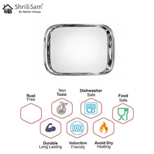 Stainless Steel Rectangular Serving Tray – Classic Edge Design