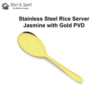 Stainless Steel Rice Server with Gold PVD Coating Jasmine