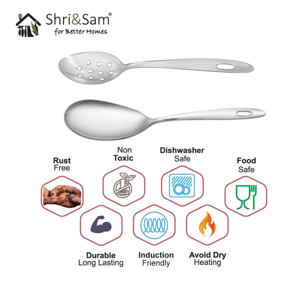 Stainless Steel Salad Serving Tools Pearl