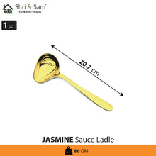 Stainless Steel Sauce Ladle with Gold PVD Coating Jasmine