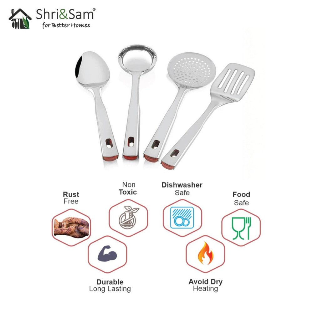Stainless Steel Serving Tool Queen Set of 4 pcs