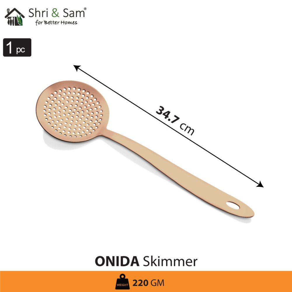 Stainless Steel Skimmer with Rose Gold PVD Coating Onida