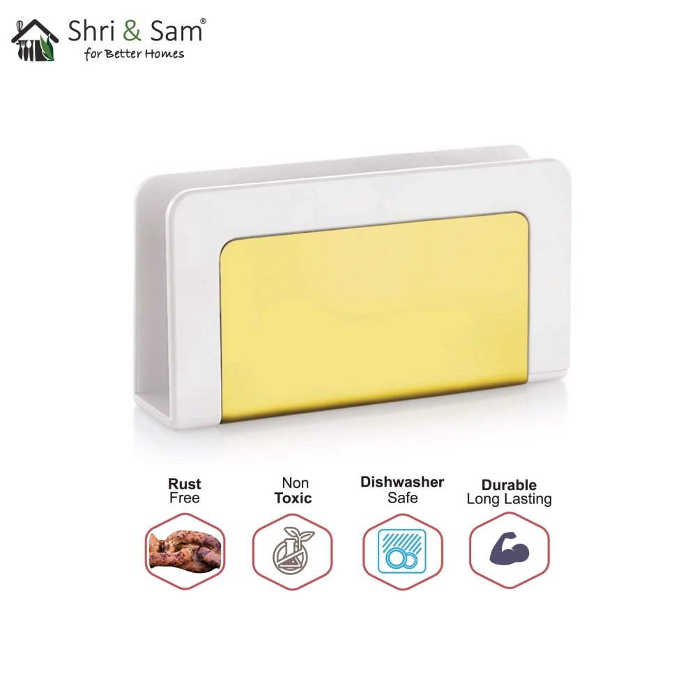 Stainless Steel Square Cera Napkin Holder