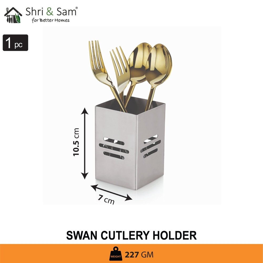 Stainless Steel Swan Cutlery Holder