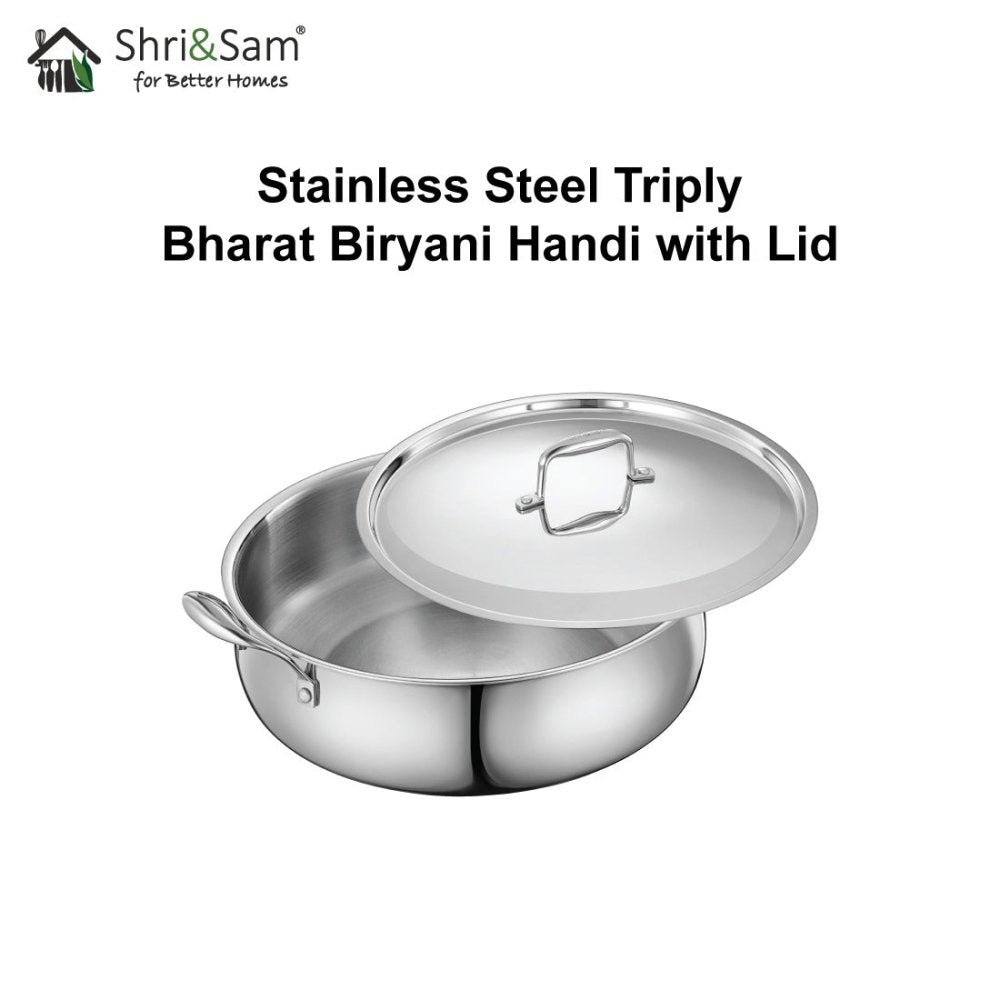 Stainless Steel Triply Bharat Biryani Handi with Lid