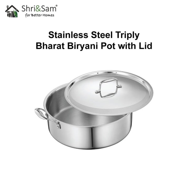 Stainless Steel Triply Bharat Biryani Pot with Lid