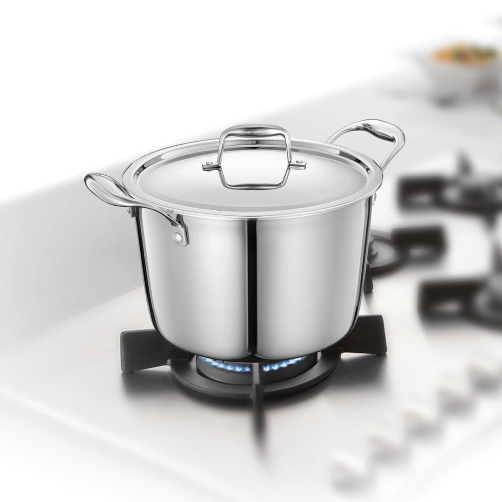 Stainless Steel Triply Bharat Casserole in Taper Shape
