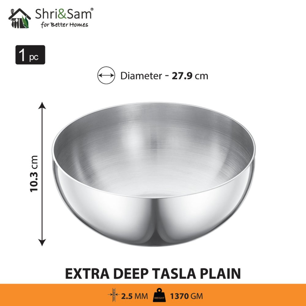 Stainless Steel Triply Bharat Extra Deep Tasla