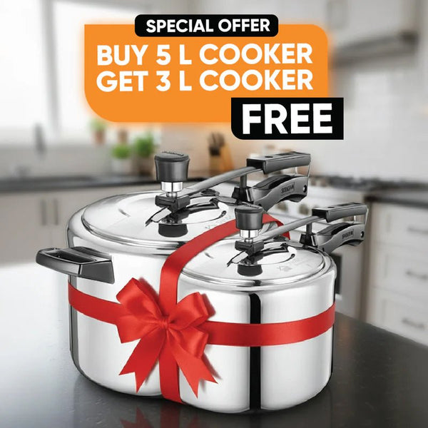 Stainless Steel Triply Bharat Pressure Cooker