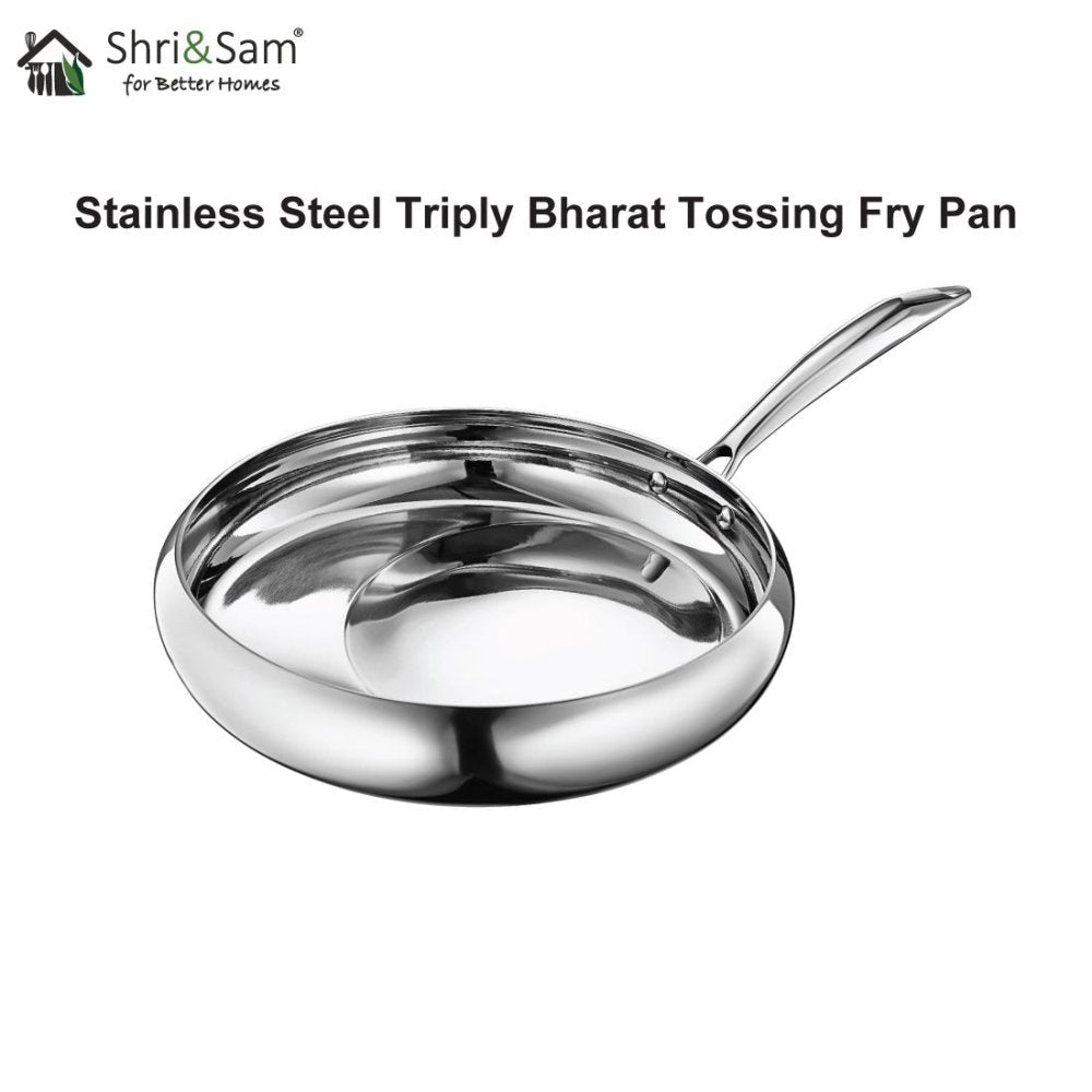Stainless Steel Triply Bharat Tossing Fry Pan