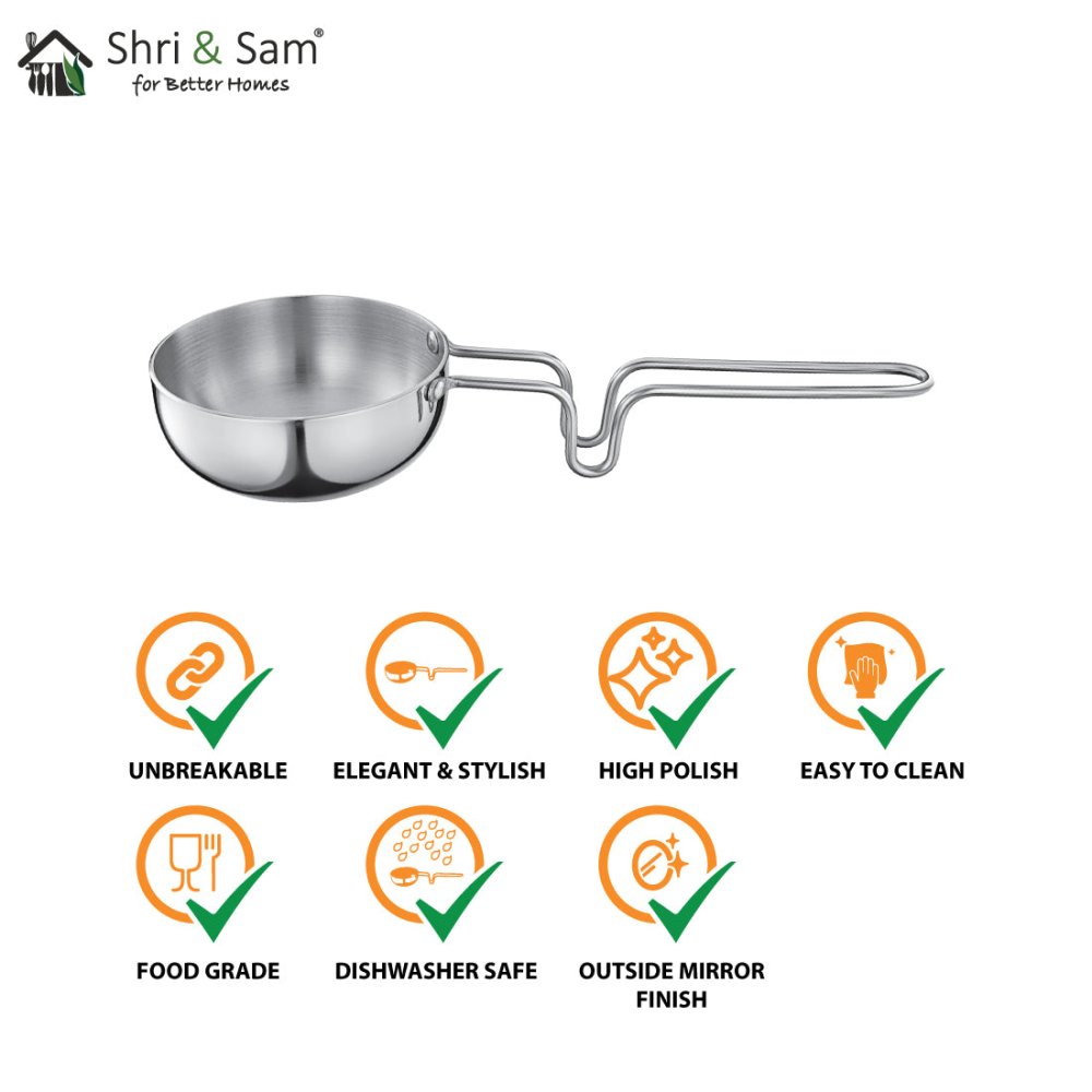 Stainless Steel Triply Tadka Pan