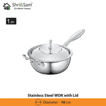 Stainless Steel WOK with Lid