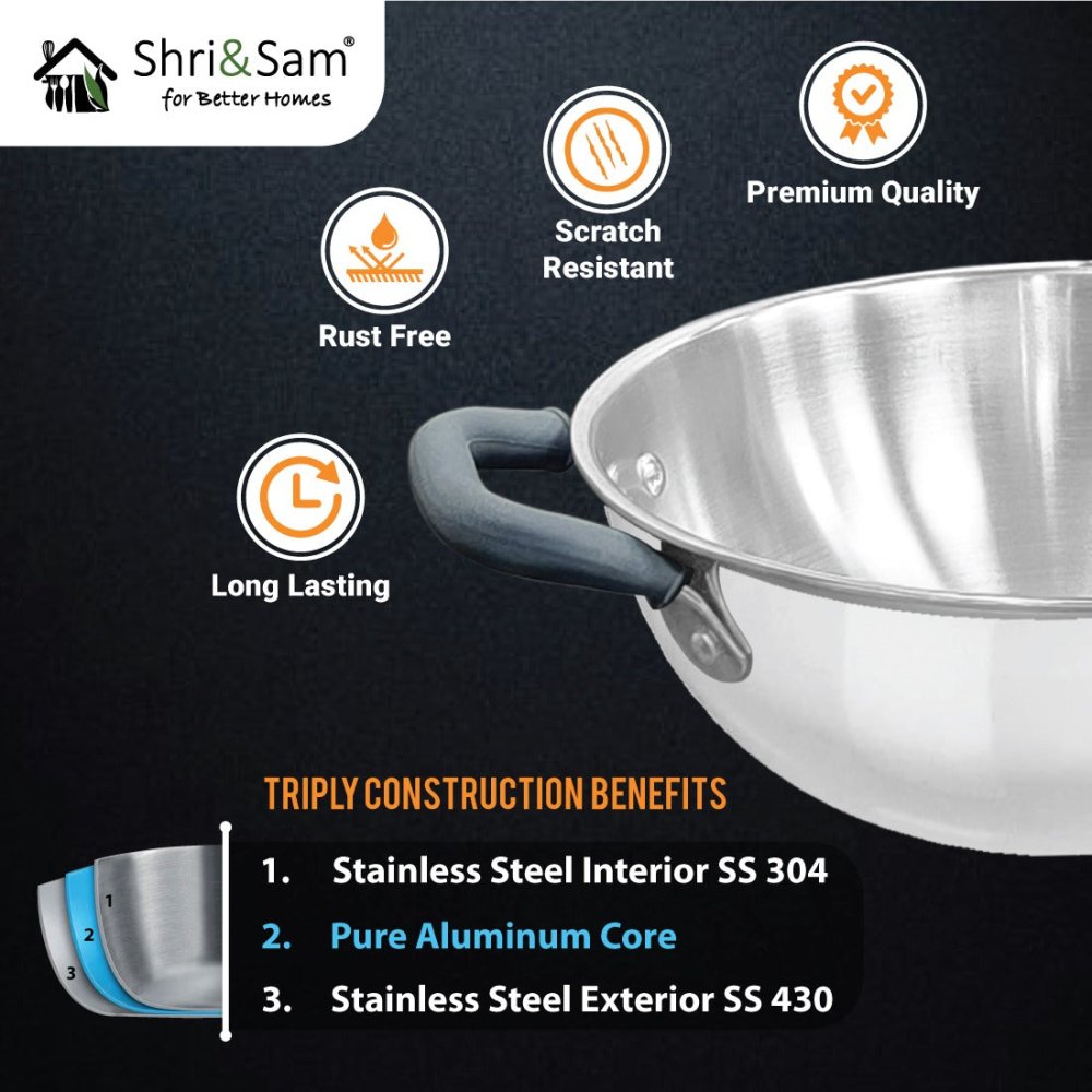 Triply Stainless Steel 3 PCS Cookware Set | Premium Quality