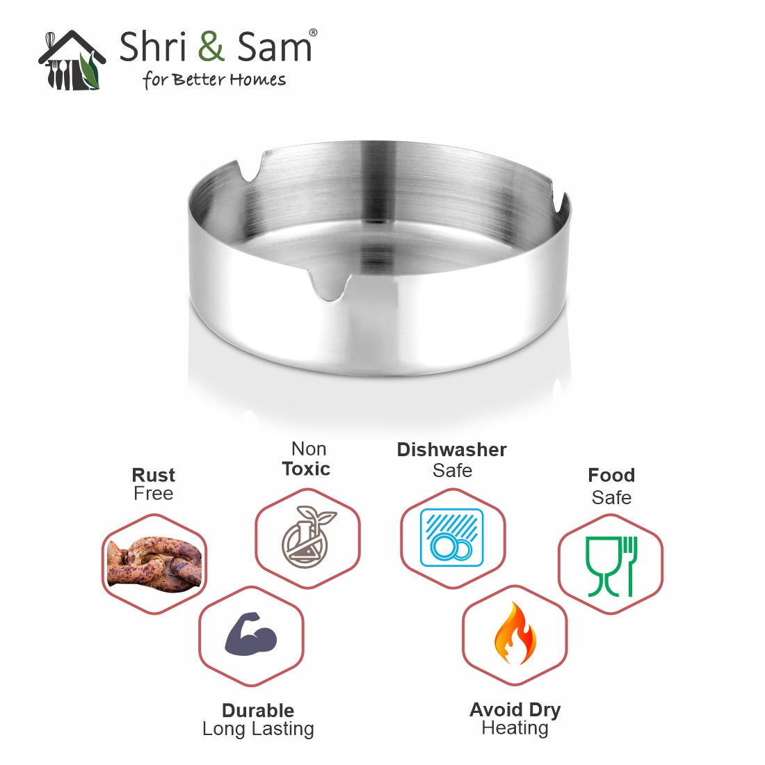 Stainless Steel Round Ashtray