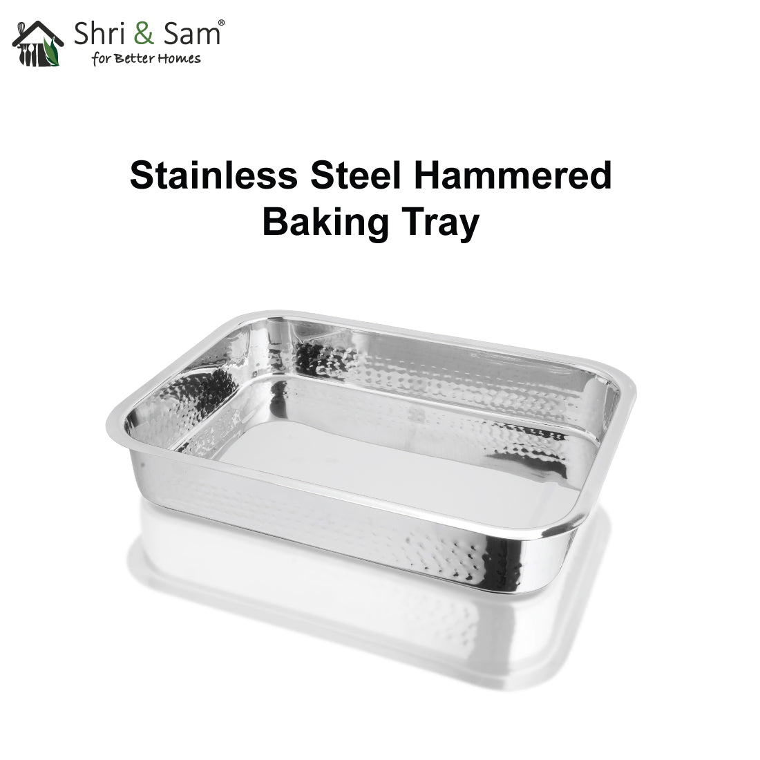 Stainless Steel Hammered Rectangular Baking Tray