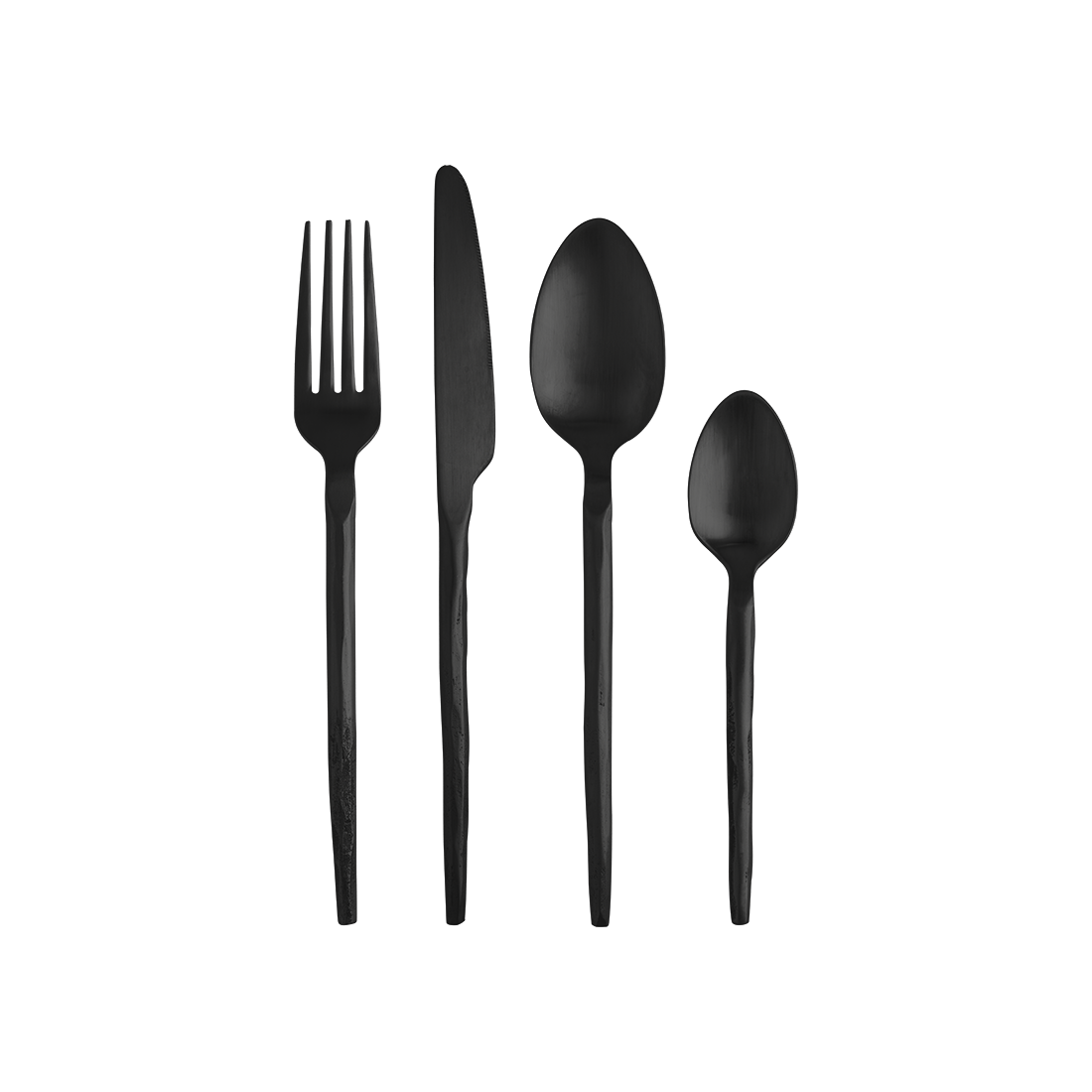 Jagdamba Cutlery Pvt Ltd. Cutlery Black 24 PCS Cutlery Set with PVD Coating - Rod Tape Granding