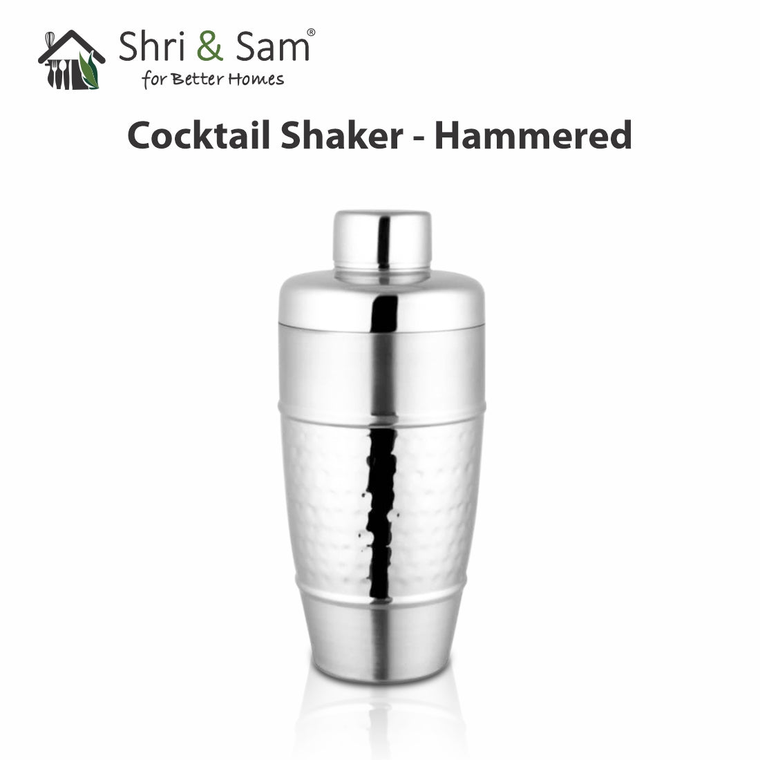 Stainless Steel Cocktail Shaker Hammered