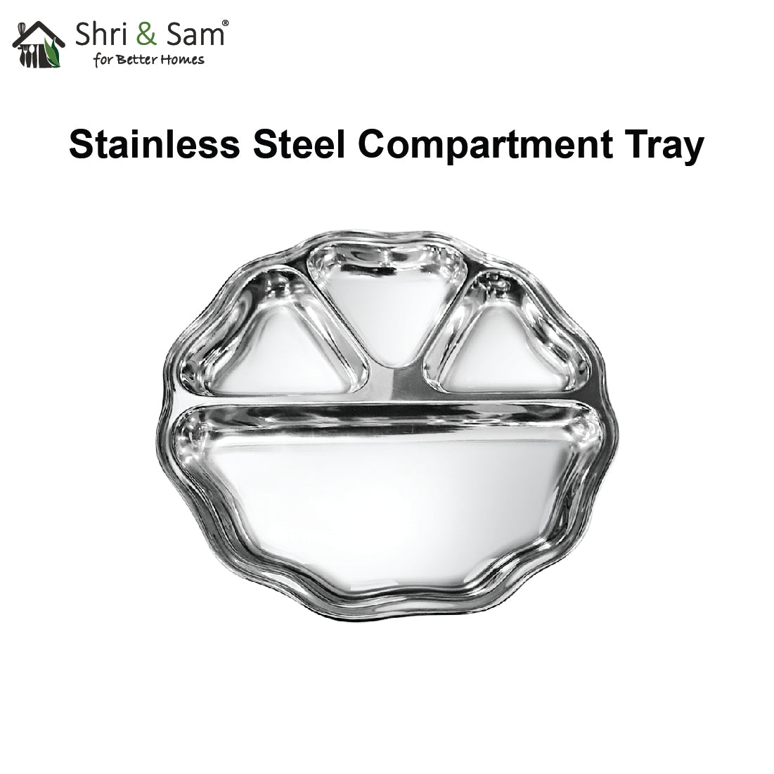 Stainless Steel Compartment Plate