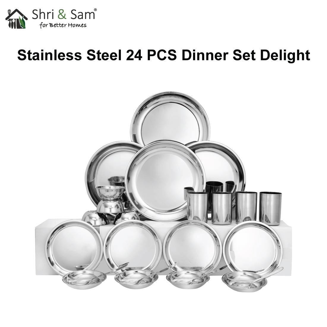 Stainless Steel 24 PCS Dinner set (4 People) Delight
