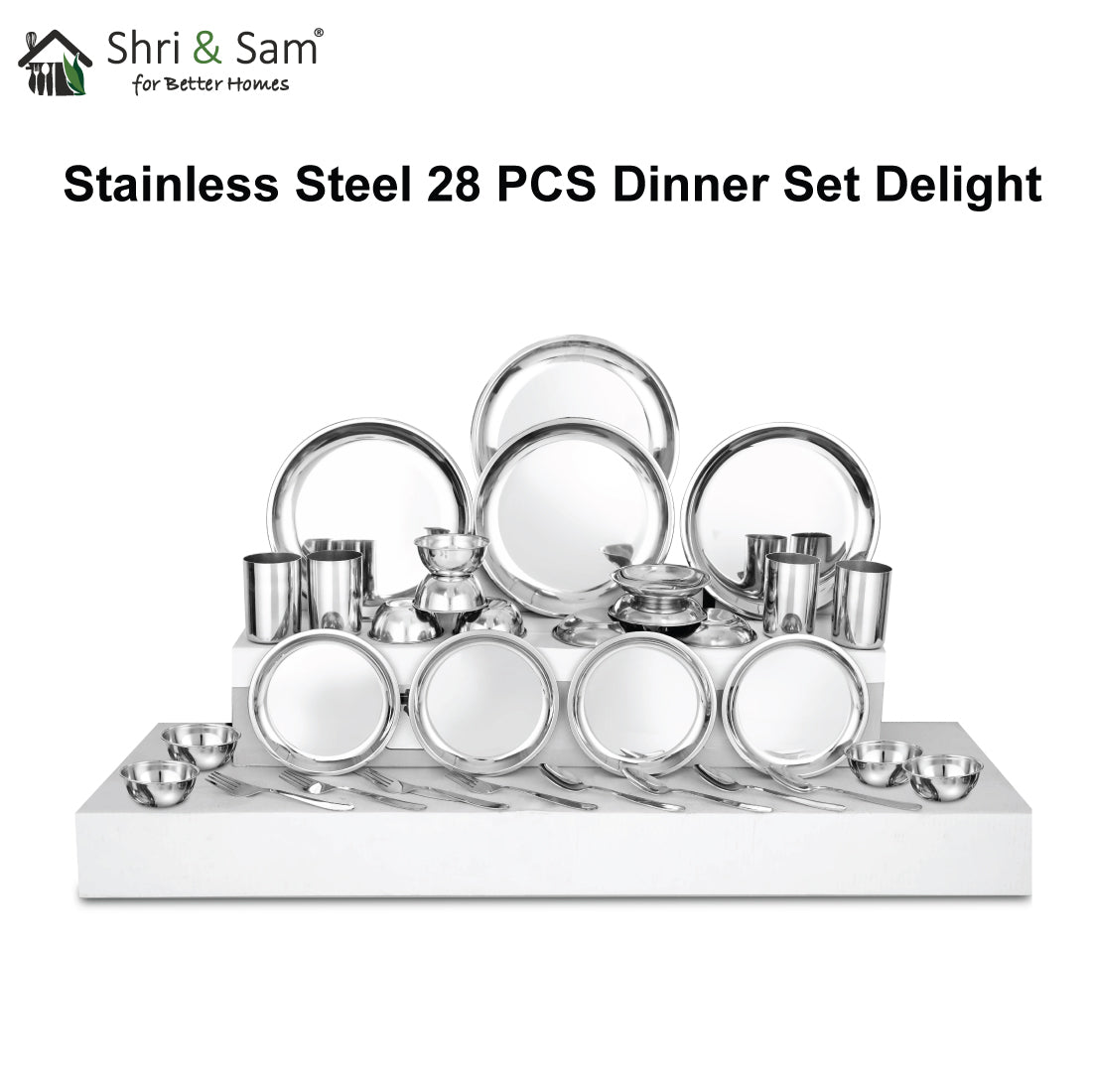 Stainless Steel 28 PCS Dinner set (4 People) Delight