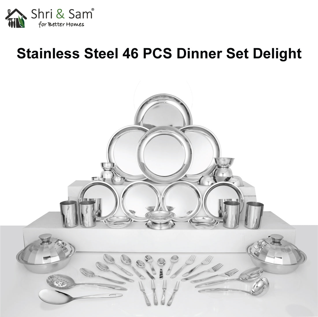 Stainless Steel 46 PCS Dinner set (4 People) Delight