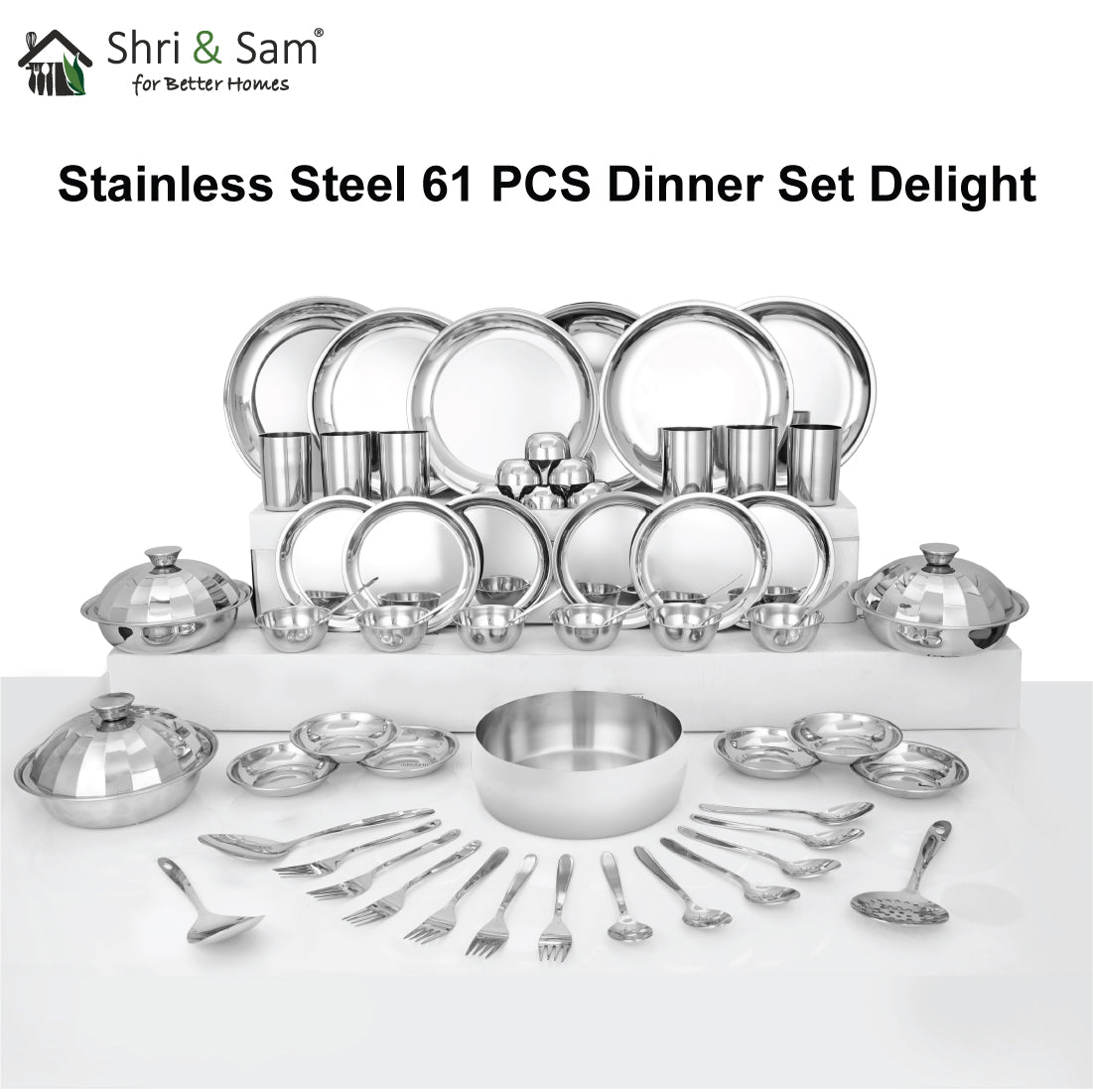 Stainless Steel 61 PCS Dinner set (6 People) Delight