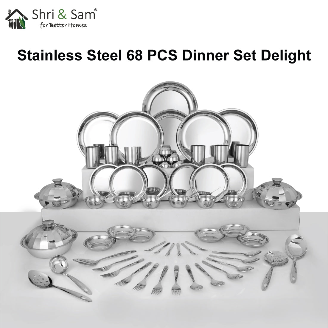 Stainless Steel 68 PCS Dinner set (6 People) Delight