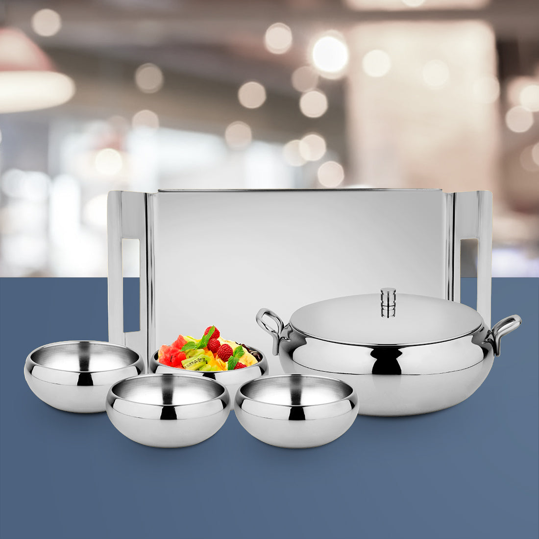 Stainless Steel Serving Set Farm House