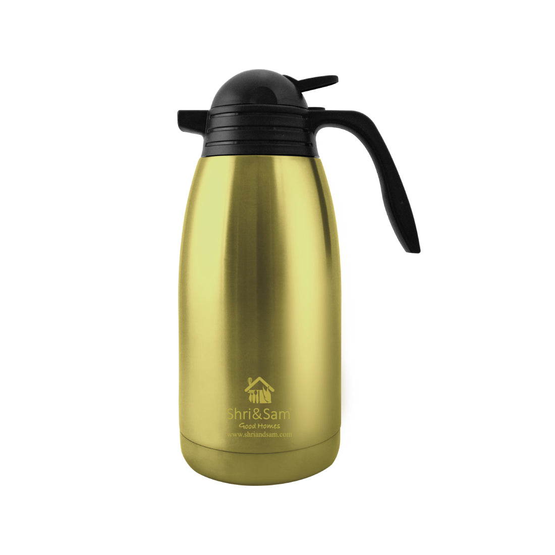 Stainless Steel Triply Vacuum Insulated Jug with Gold PVD Coating Flagon