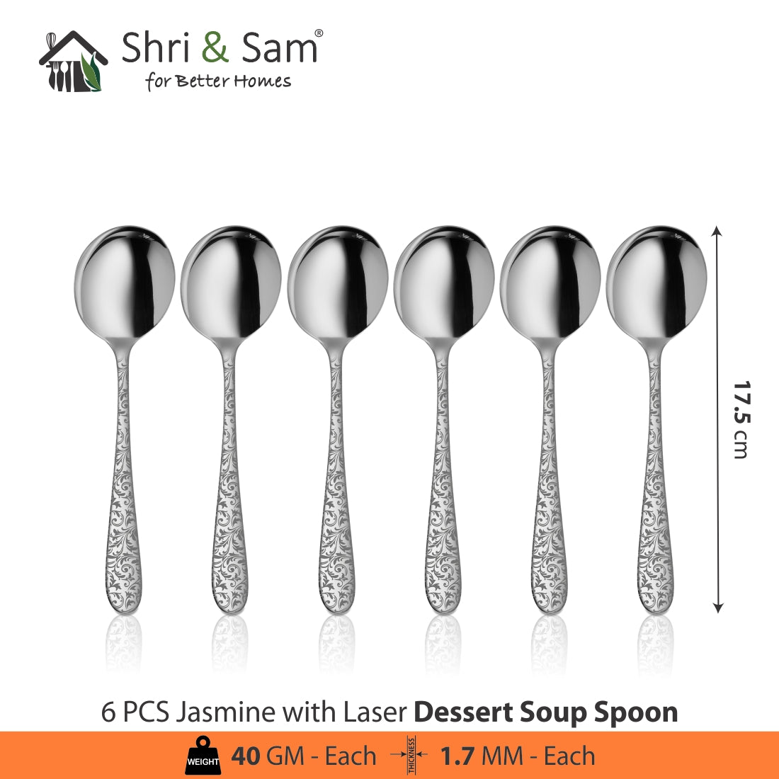 Stainless Steel Cutlery with Laser Jasmine