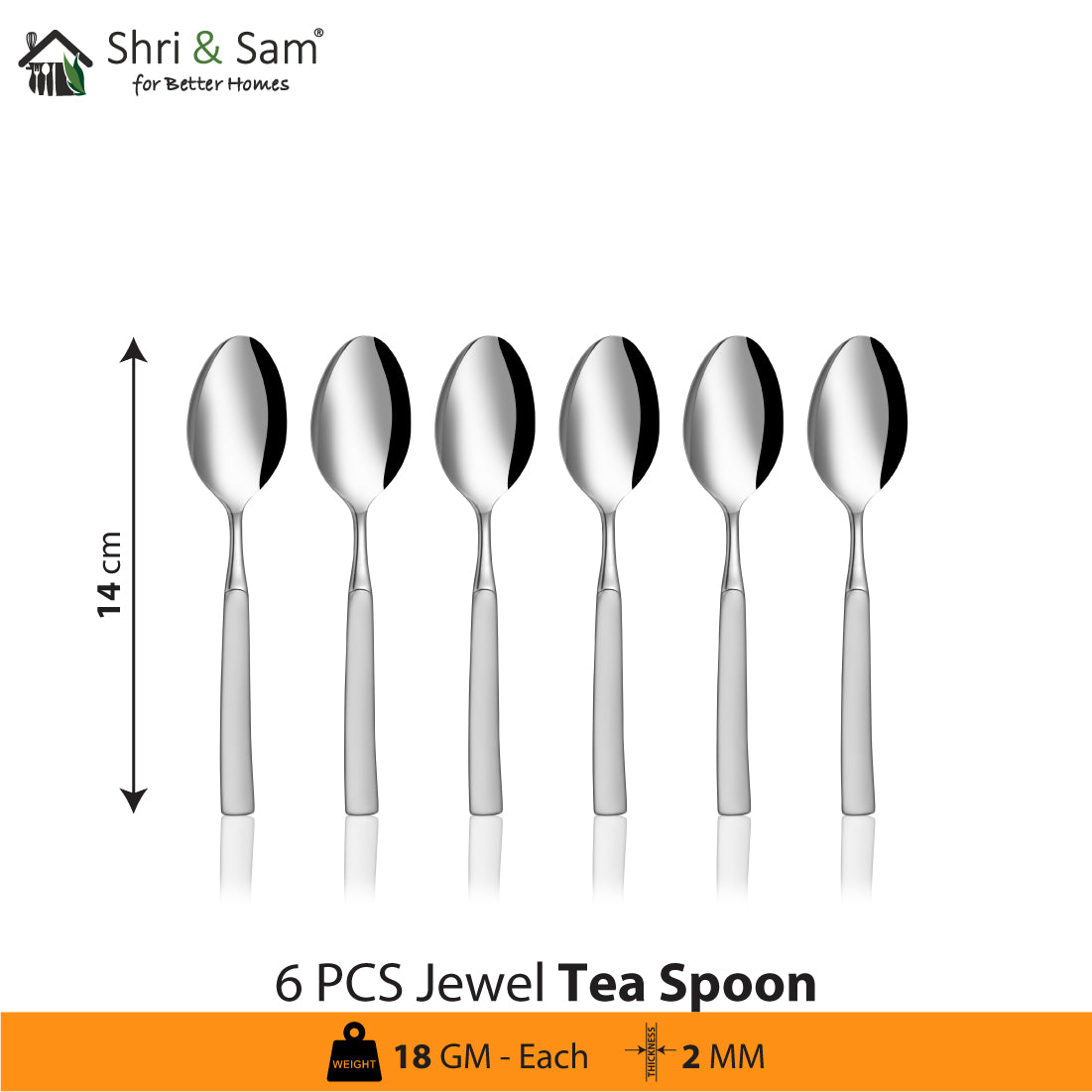 Jagdamba Cutlery Pvt Ltd. Cutlery 18 PCS Cutlery Set (without knife) - Jewel