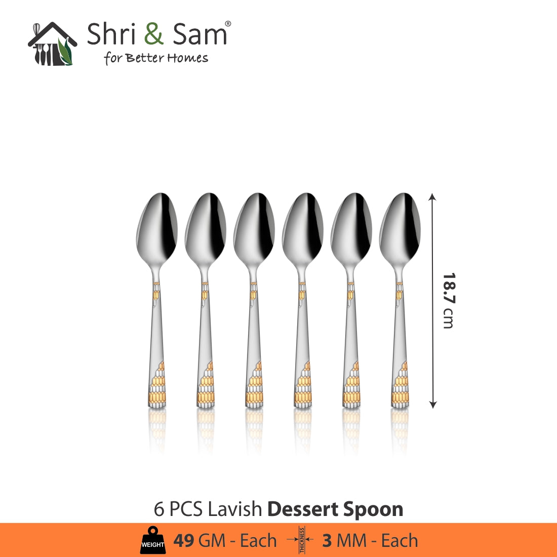 Jagdamba Cutlery Pvt Ltd. Cutlery 18 PCS Cutlery Set (without knife) - Lavish