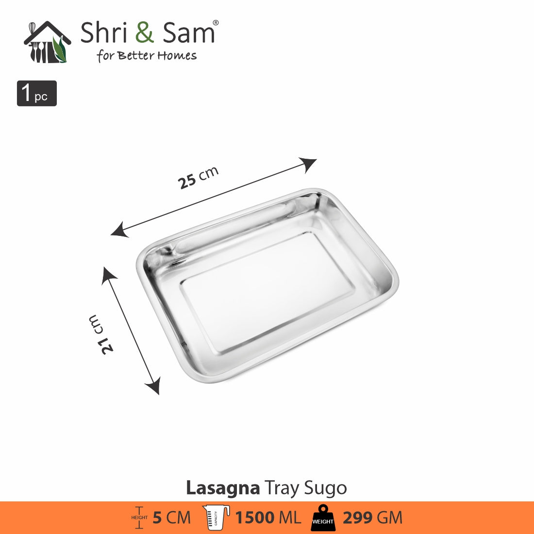 Stainless Steel Lasagna Tray Sugo