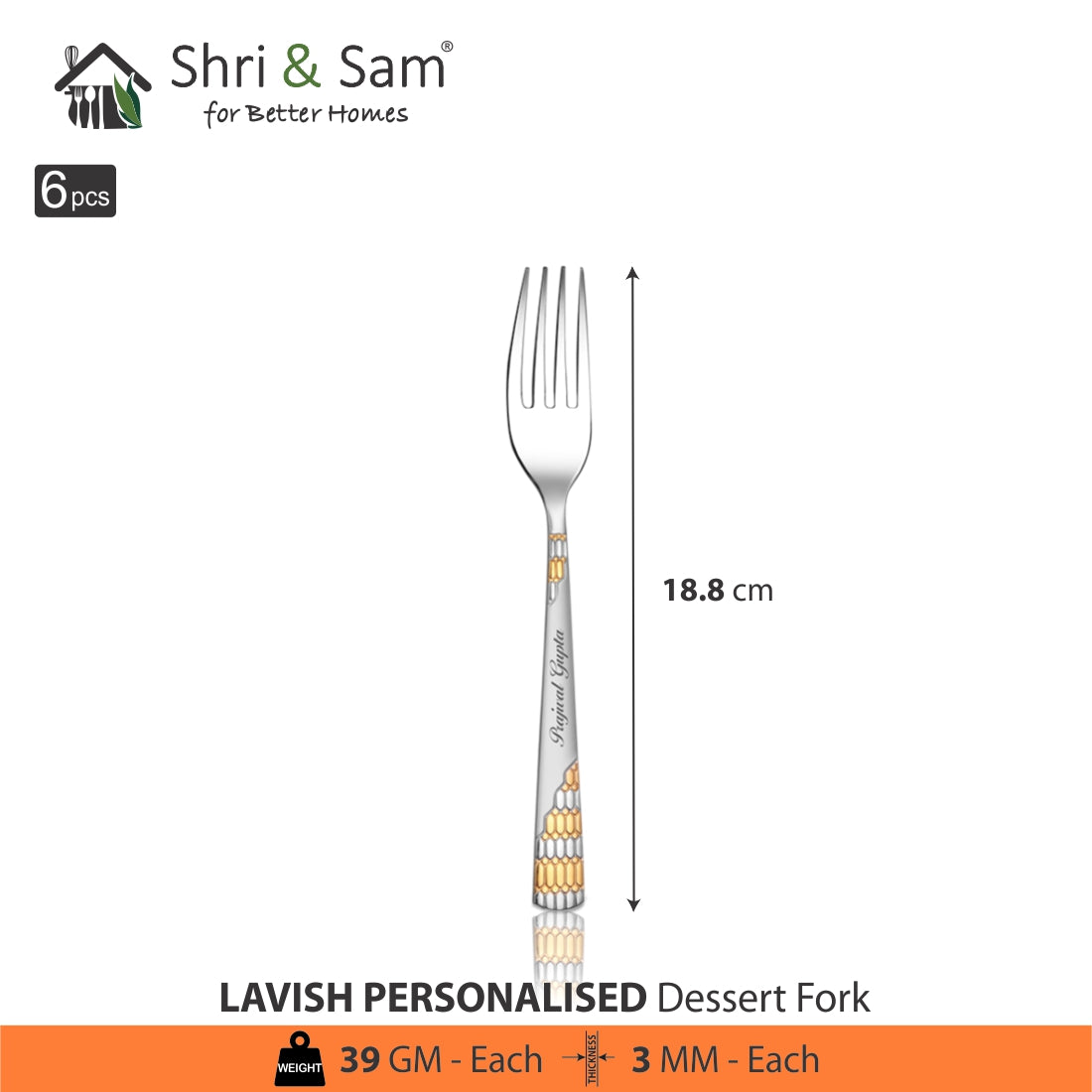 Stainless Steel 24 PCS Cutlery Set Lavish (Personalised)