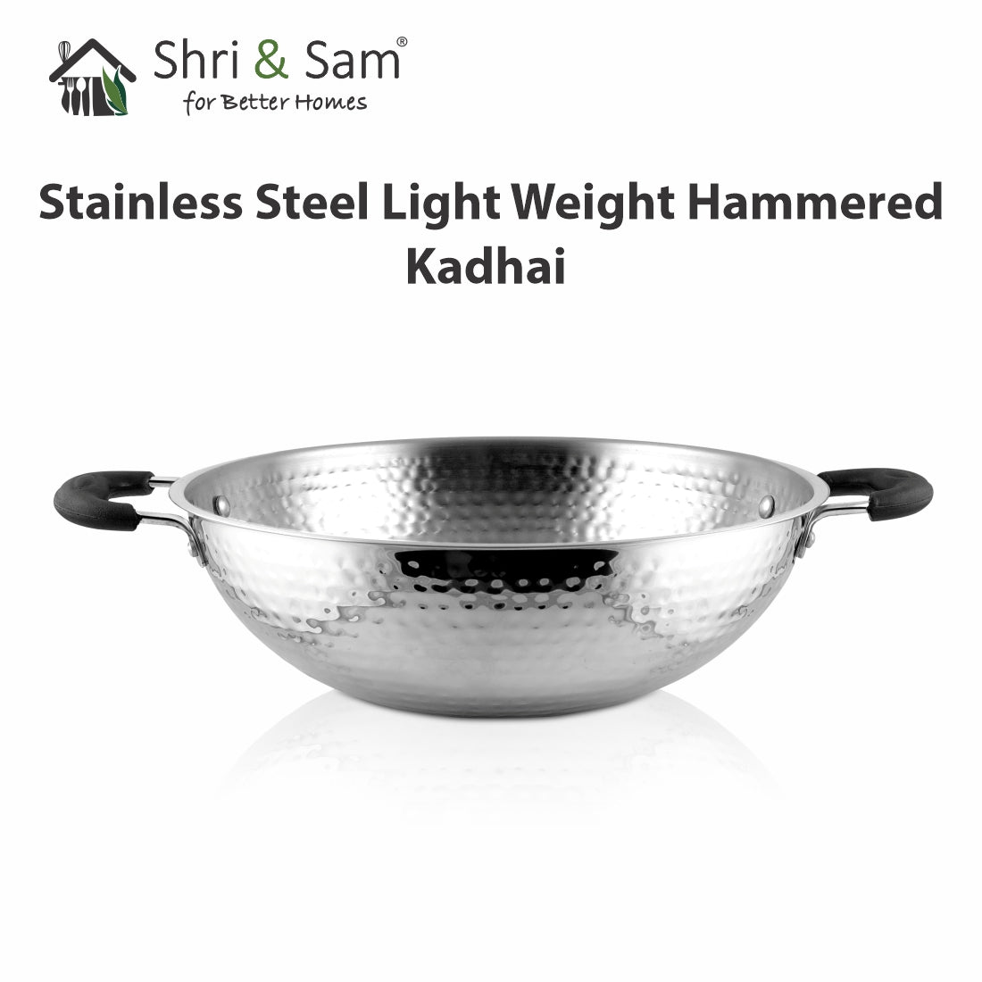 Stainless Steel Light Weight Hammered Kadhai