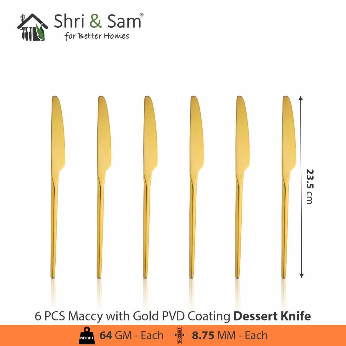 Stainless Steel 24 PCS Cutlery Set with PVD Coating Maccy