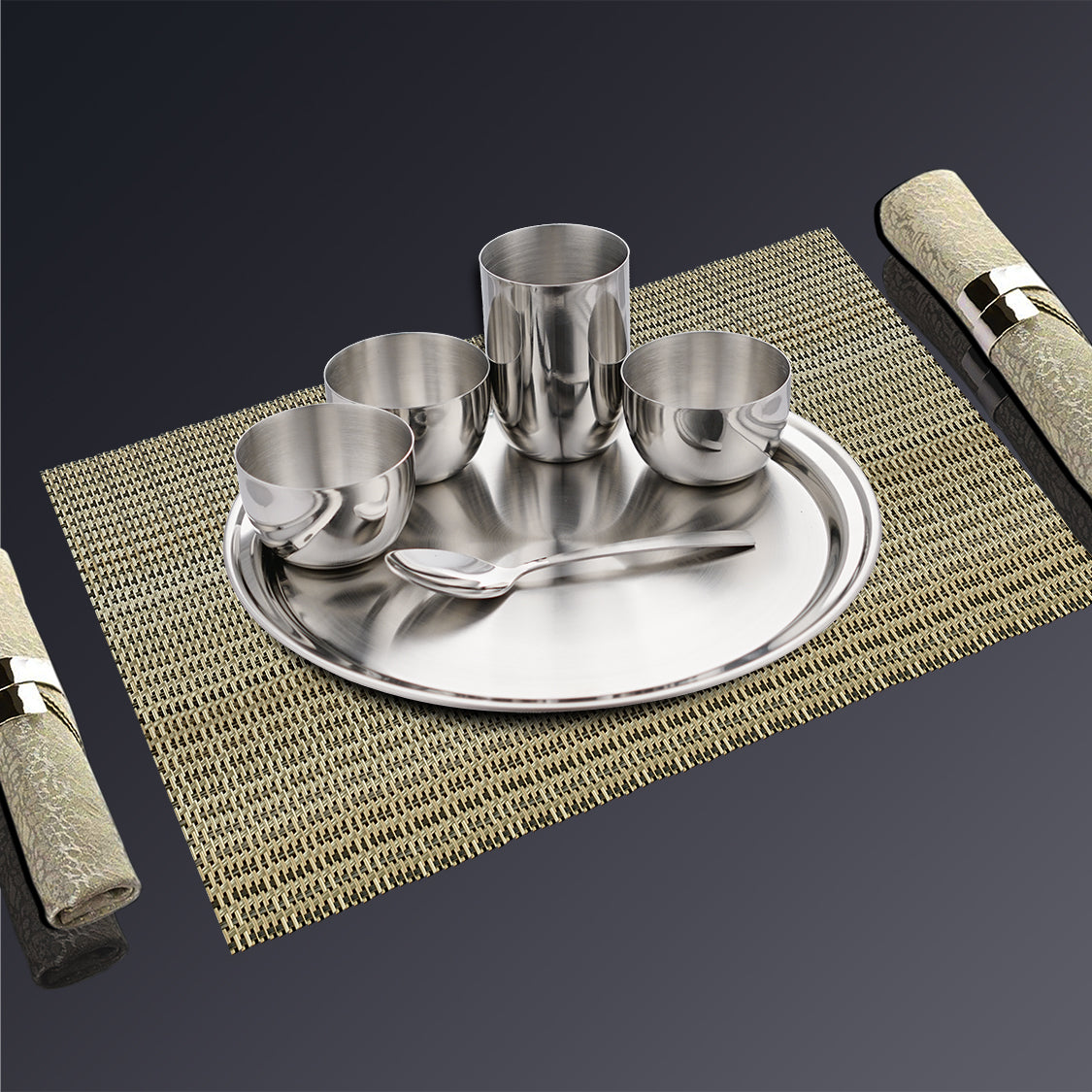 Stainless Steel Thali Set Majestic