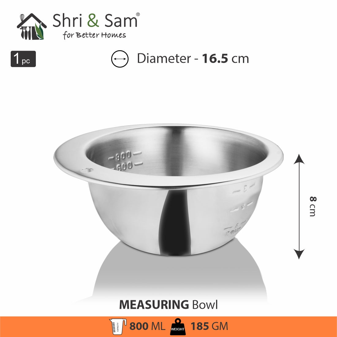 Stainless Steel Measuring Bowl