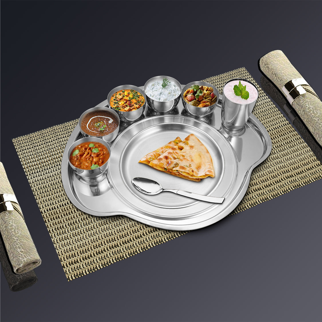 Stainless Steel Thali Set (1 Person) Nifty