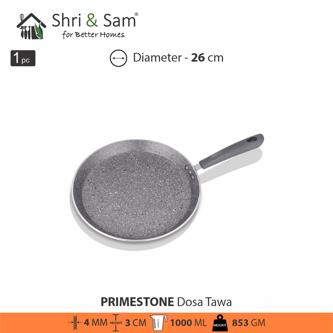 Aluminium Non-Stick Dosa Tawa Primestone