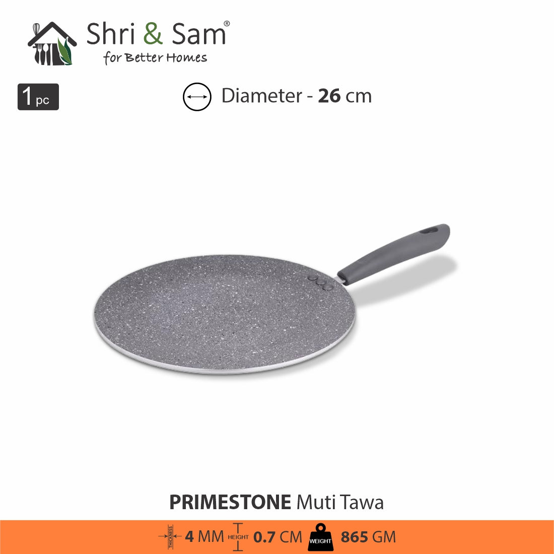Aluminium Non-Stick Multi Tawa Primestone