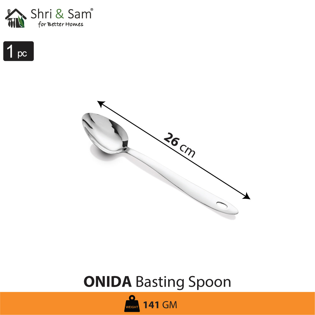 Stainless Steel Basting Spoon Solid Onida