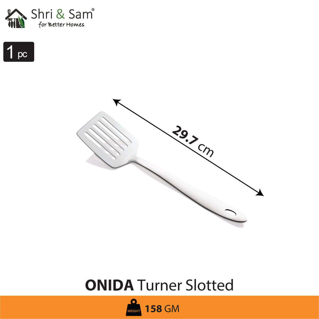 Stainless Steel Turner Slotted Onida