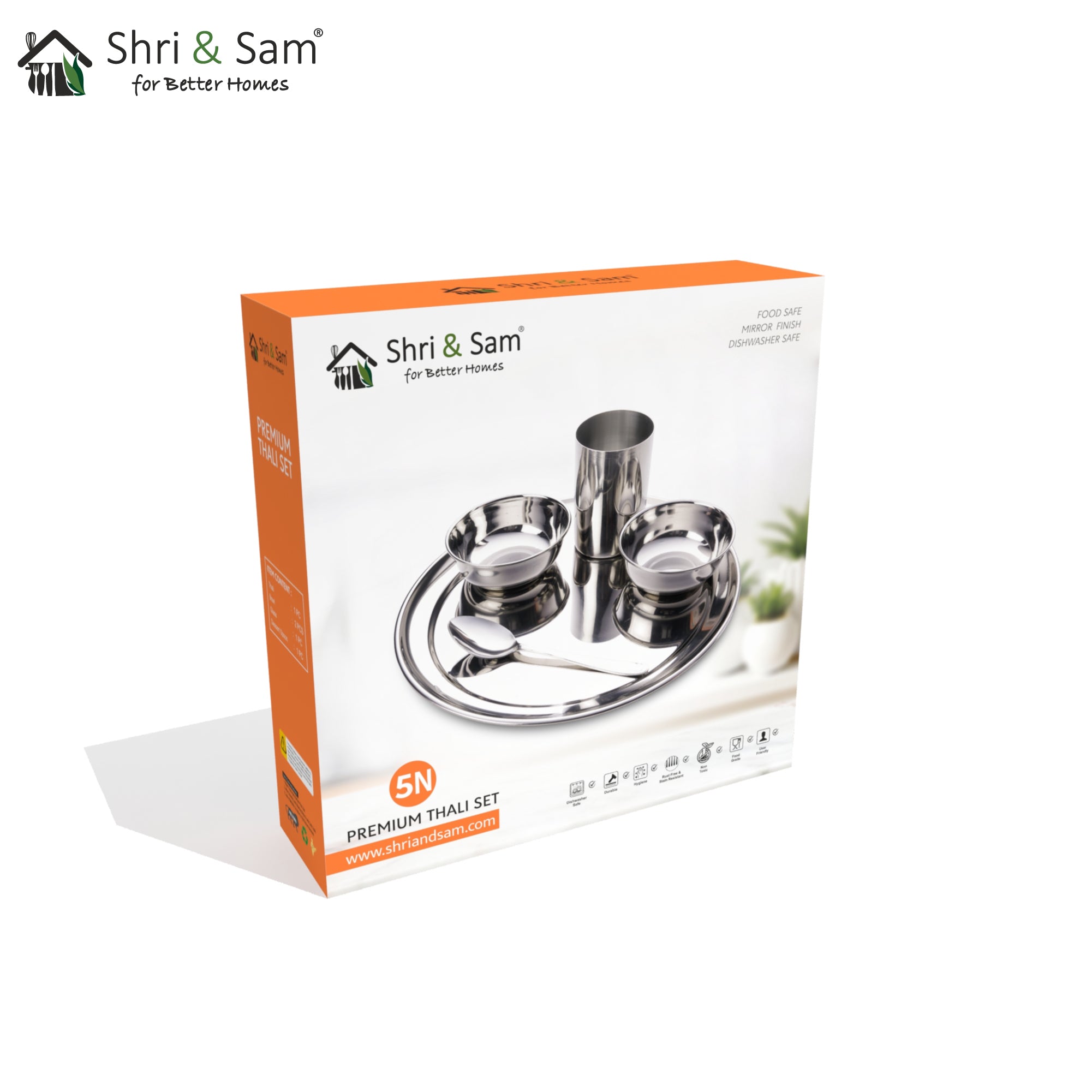 Stainless Steel Thali Set Premium